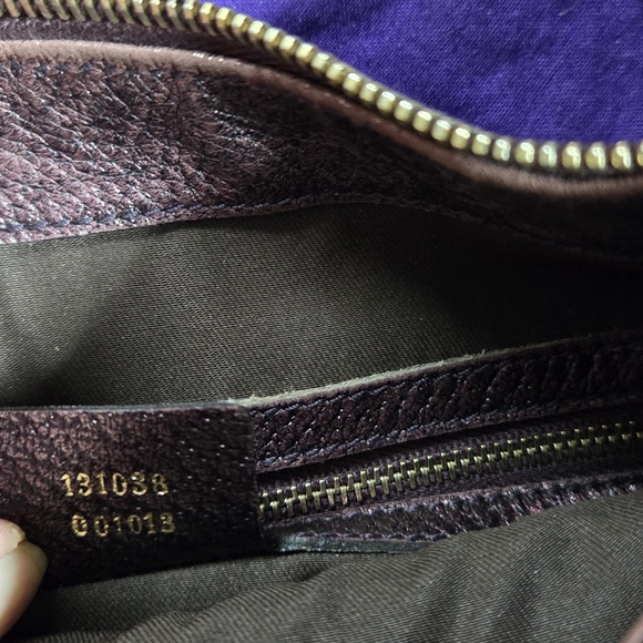 Gucci Soho Metallic Purple Leather Women's Shoulder/Crossbody Bag - Picture 12 of 12